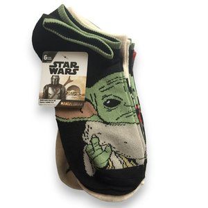 STAR WARS NEW Women's Ankle Cut Socks The Mandalorian Six Pack Size Large 3-9